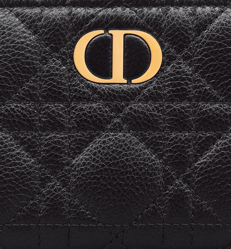 Portefeuille Dahlia Dior Jolie Cuir d'agneau Cannage noir 